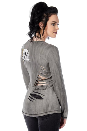 Long Live the Brave Skull + Roses Long Sleeve - 7709