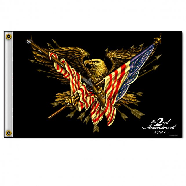 3' x 5' - 2nd Amendment Eagle Flag