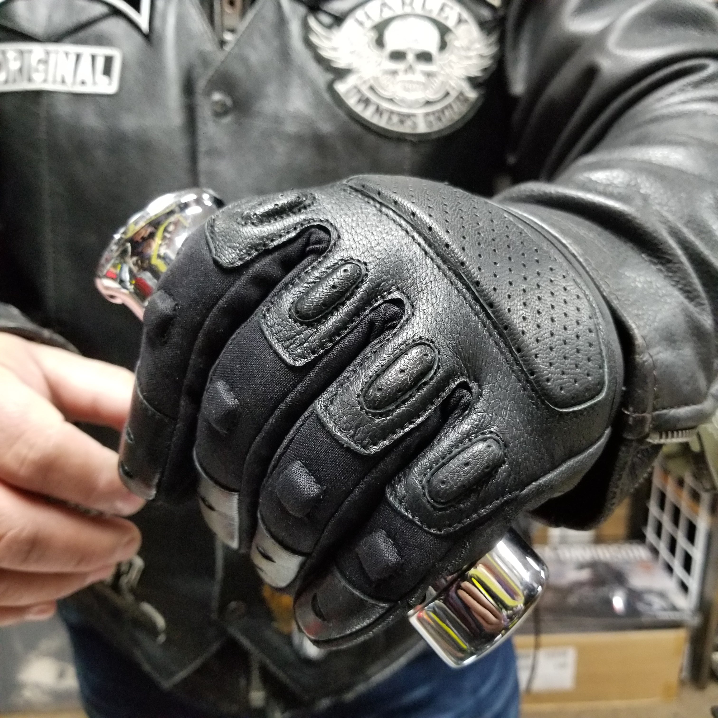 RM-56 Motorcycle Flex Finger Glove  Touch Screen EVA Padding - Sport Cruiser Touring