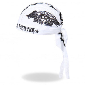 Ride Fast Ride Forever Headwrap Durag Biker Skull Cap
