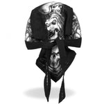 Smokin' Five Skulls Headwrap Durag Biker Skull Cap