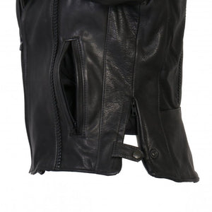 Ladies JKL5002 Made in the U.S.A. Leather Jacket with Braided Detail