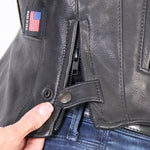 Ladies JKL5002 Made in the U.S.A. Leather Jacket with Braided Detail