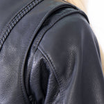 Ladies JKL5002 Made in the U.S.A. Leather Jacket with Braided Detail