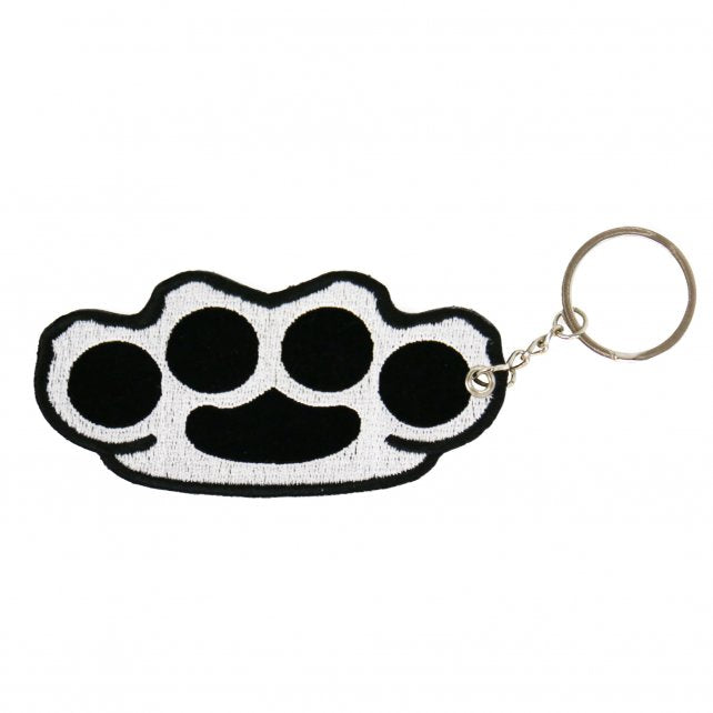 Brass Knuckles Embroidered Key Chain