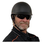 Micro DOT "Twister" Reversible Flat Black Half Helmet No Mushroom Look