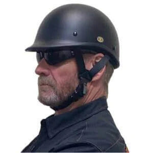 Micro DOT "Twister" Reversible Flat Black Half Helmet No Mushroom Look