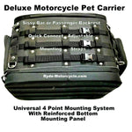 Moto-Pet Deluxe Full Feature Motorcycle Pet Carrier Mounts on Rack Seat Sissy Bar