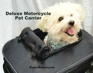 Moto-Pet Deluxe Full Feature Motorcycle Pet Carrier Mounts on Rack Seat Sissy Bar