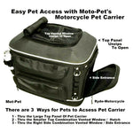 Moto-Pet Deluxe Full Feature Motorcycle Pet Carrier Mounts on Rack Seat Sissy Bar