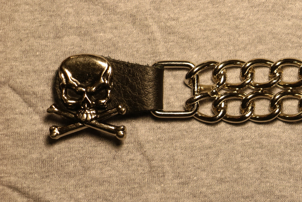 Skull and Crossbones Motorcycle Vest Extender