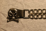 Skull and Crossbones Motorcycle Vest Extender
