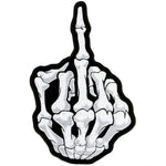 7" x 11" - Reflective Skeleton Middle Finger Patch