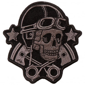 4" x 4" - Goggles Skull and Stars Patch