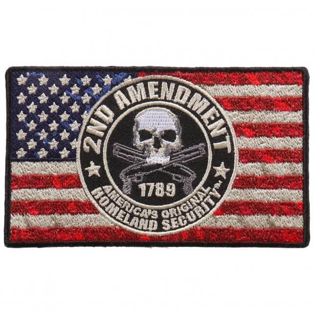 2nd Amendment Flag Patch - 4" x 2"