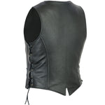 Women's DS271 Full Cut Motorcycle Leather Vest