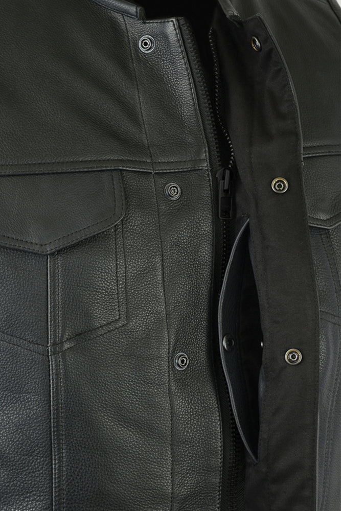 Men's DS177 Concealed Carry Zipper & Snap Club Vest