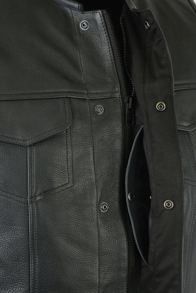 Men's DS177 Concealed Carry Gun Zipper - Snap Club Vest
