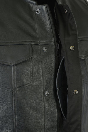 Men's DS177 Concealed Carry Zipper & Snap Club Vest