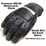 RM-56 Motorcycle Flex Finger Glove  Touch Screen EVA Padding - Sport Cruiser Touring
