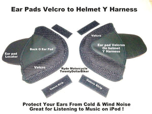 Bear Claw Large Deluxe Helmet Ear Pads for DOT Half Helmets