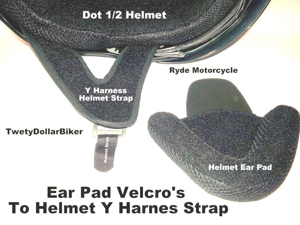 Bear Claw Large Deluxe Helmet Ear Pads for DOT Half Helmets