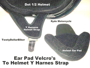 Bear Claw Large Deluxe Helmet Ear Pads for DOT Half Helmets