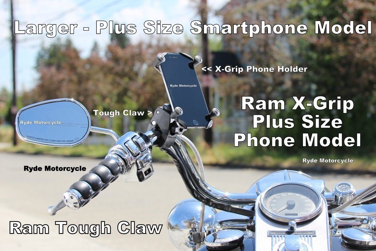 RAM X-Grip Tough-Claw Handlebar Mount - Holds Larger Phones RAM-HOL-UN10-400U