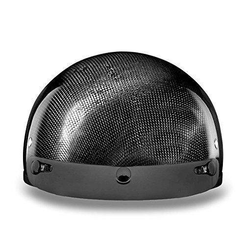 Daytona's DOT Half Helmet - Unisex - Carbon Fiber w/ Visor - D2-G