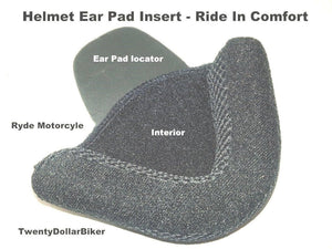 1 inch round motorcycle helmet pads Bear Claw Large Deluxe Helmet Ear Pads for DOT Half Helmets – Ryde- Motorcycle