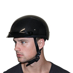 Daytona's DOT Half Helmet - Unisex - Carbon Fiber w/ Visor
