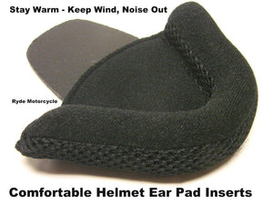 Bear Claw Large Deluxe Helmet Ear Pads for DOT Half Helmets