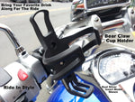 Motorcycle Dual Chrome Insert Cup Holder