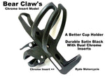 Motorcycle Dual Chrome Insert Cup Holder