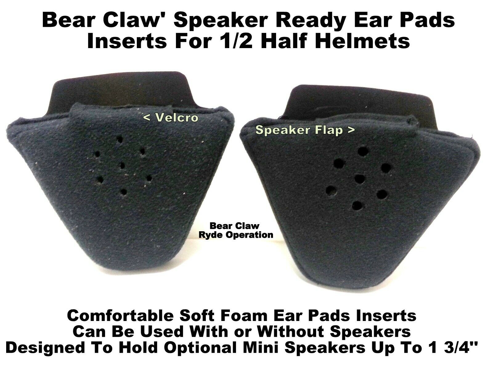 Bear Claw Audio Ready Ear Pads – Ryde-Motorcycle