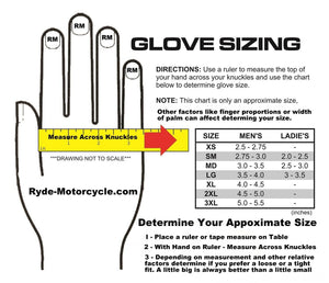 RM-56 Motorcycle Flex Finger Glove  Touch Screen EVA Padding - Sport Cruiser Touring