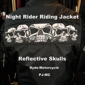 Night Rider Men's Codura Reflective Immortal Skull Jacket