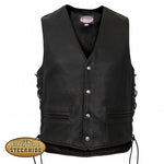 Made In USA Vest - Extra Long Back - Side Lace