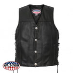 Made in U.S.A. Buffalo Nickel Vest with Side Lace