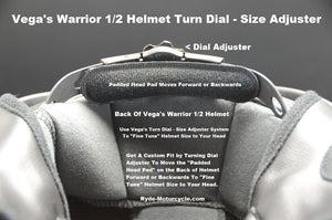 Vega Warrior D.O.T. Velocity Red Half Helmet w/ Drop Down Smoke Shield